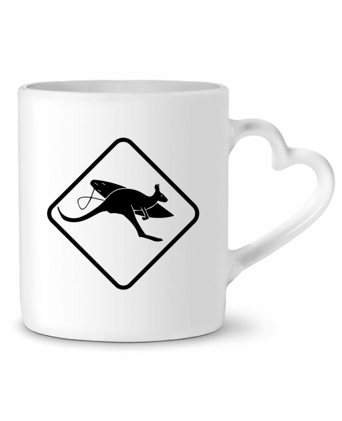 Mug coeur Canguro surfista par SOVI