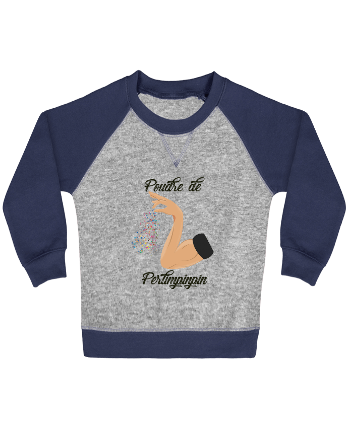 Sweat bébé manches contrastée Poudre de Perlimpinpin par tunetoo