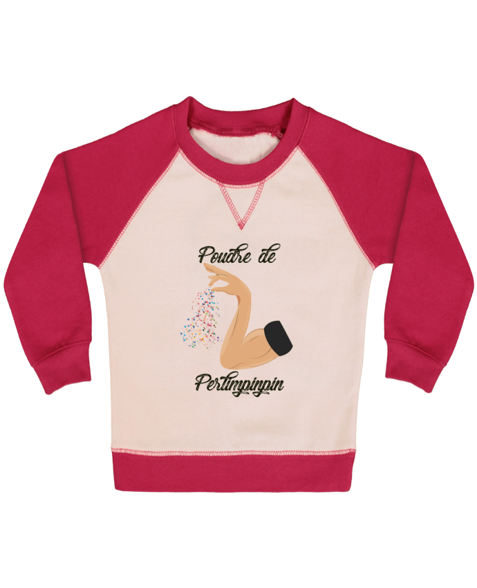 Sweatshirt Baby crew-neck sleeves contrast raglan Poudre de Perlimpinpin by tunetoo