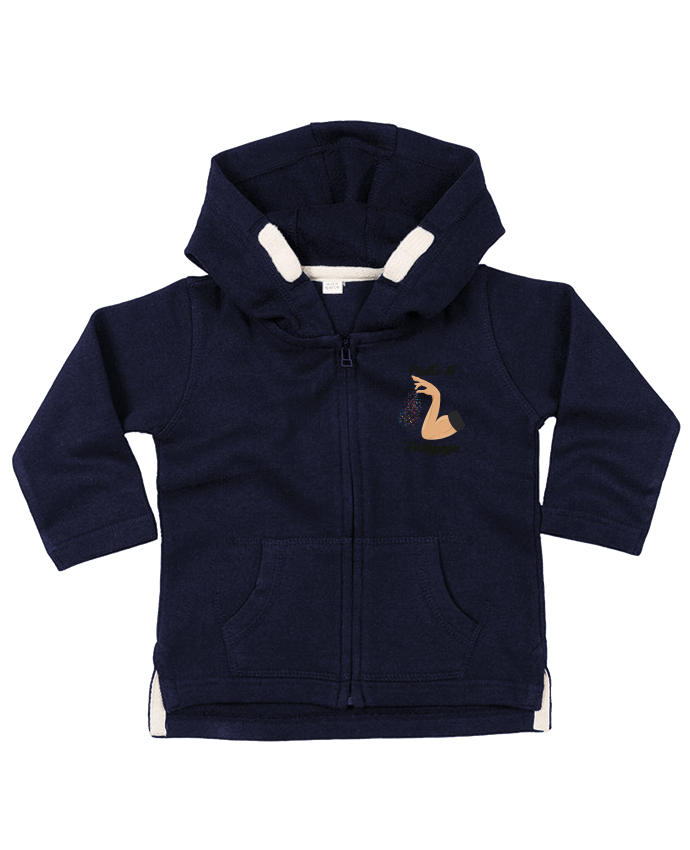 Hoddie with zip for baby Poudre de Perlimpinpin by tunetoo