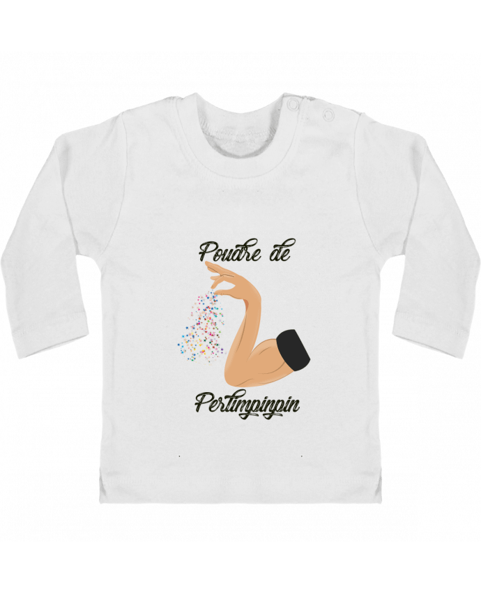Baby T-shirt with press-studs long sleeve Poudre de Perlimpinpin manches longues du designer tunetoo