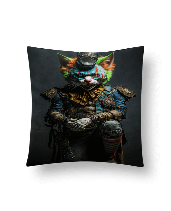 Coussin Un chat clown heureux très détaillé par InkBK