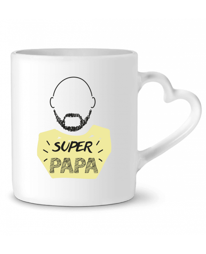 Taza Corazón SUPER PAPA / LOVELY DAD por IDÉ'IN