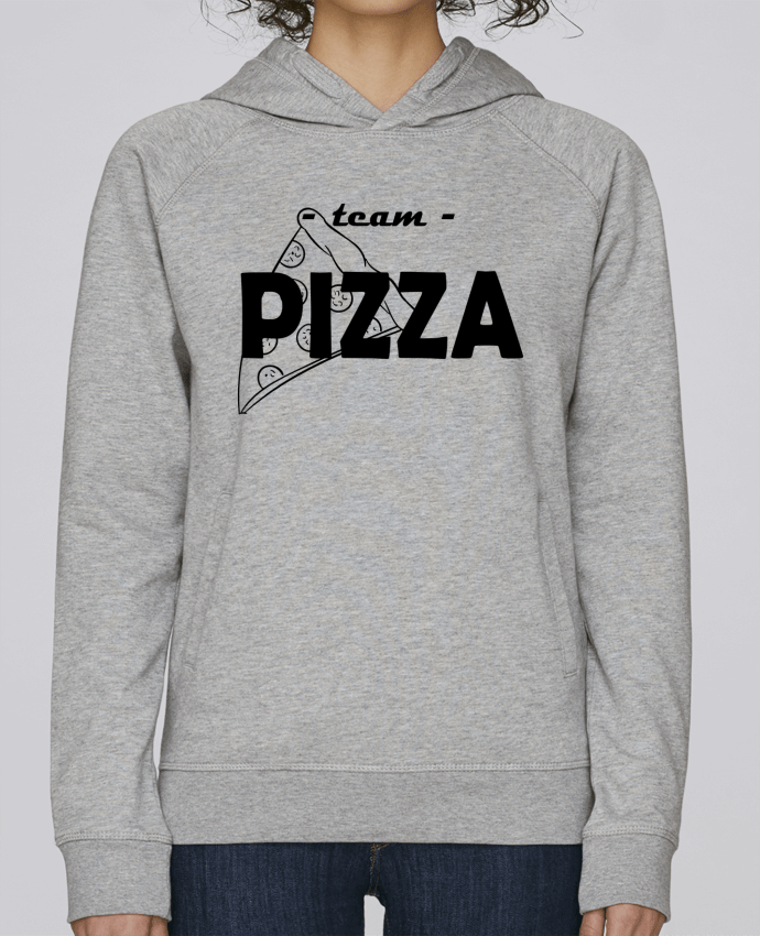 Sweat capuche femme team pizza par gc art