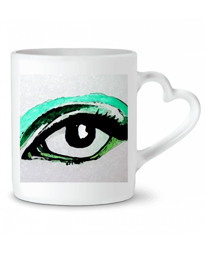 Mug coeur Œil sur l'avenir par dramed