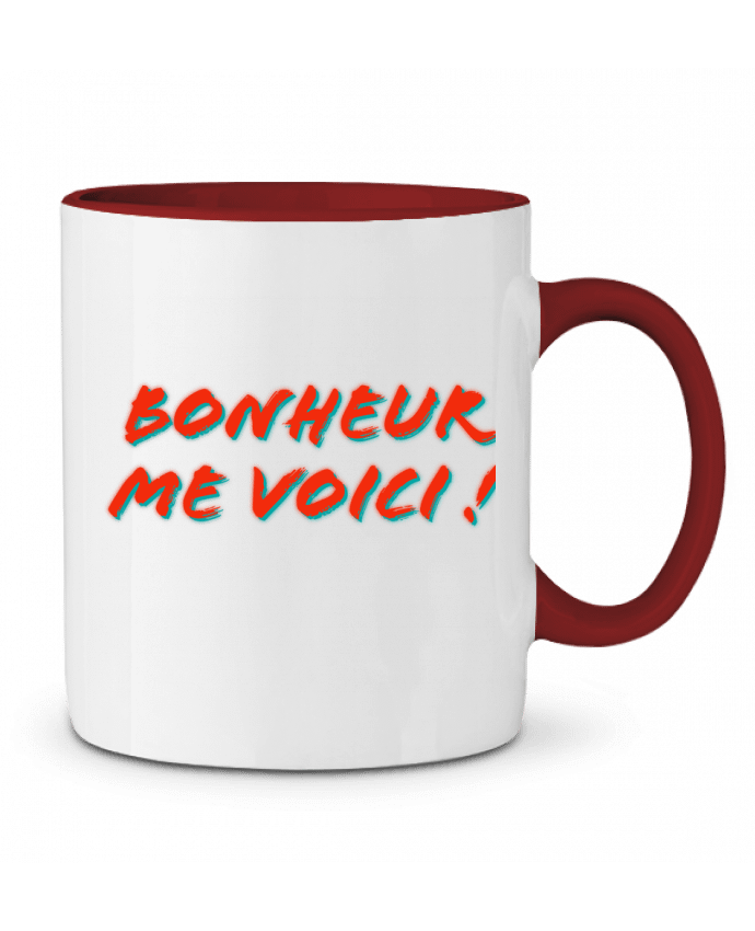 Mug bicolore Motif bonheur Artsygn