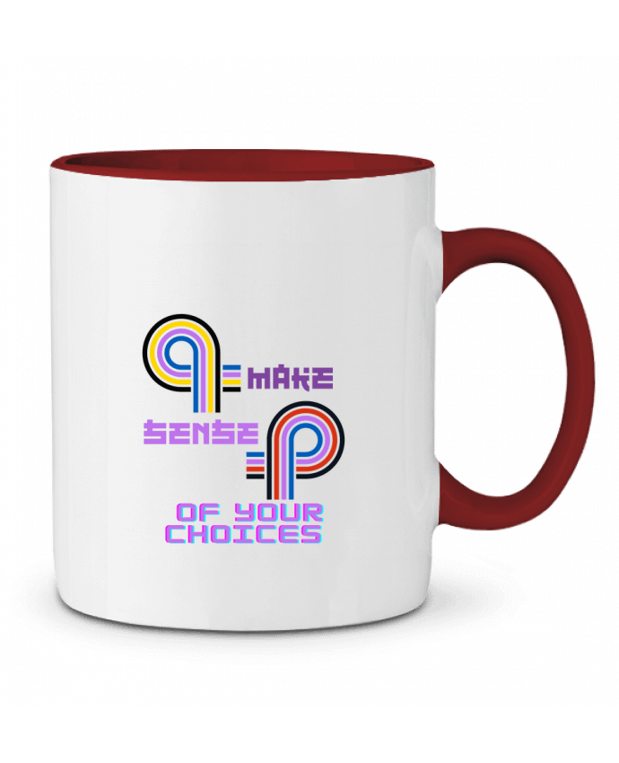 Mug bicolore Make sense of your choices Rozane 