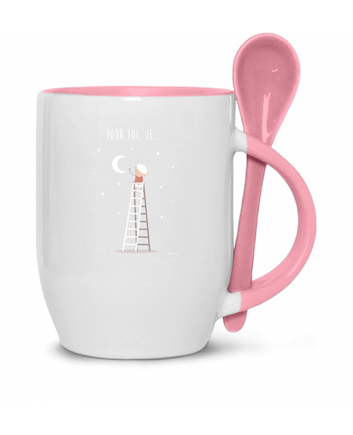  Tasse cuillère Pour toi je... décrocherai la lune par Sheepandco