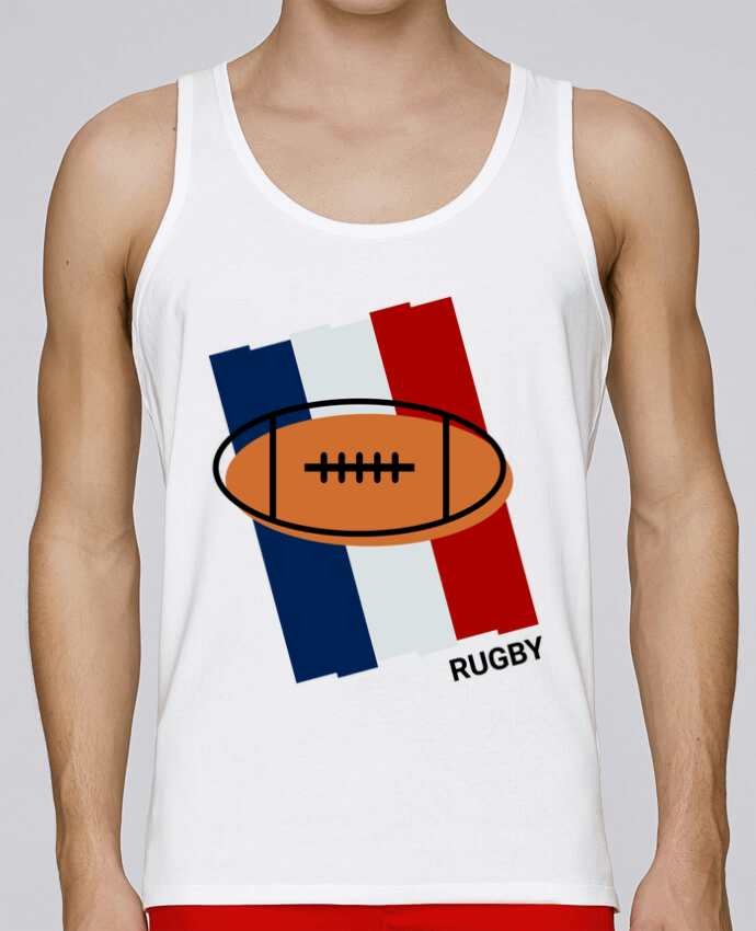 Débardeur homme Rugby France par zabceroni 100% coton bio