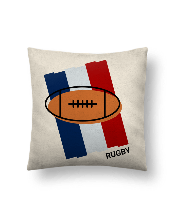 Coussin suédine Rugby France par zabceroni