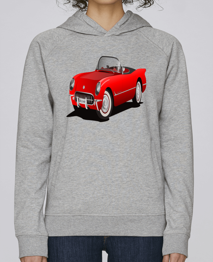 Sweat capuche femme voiture ancienne par gg creations