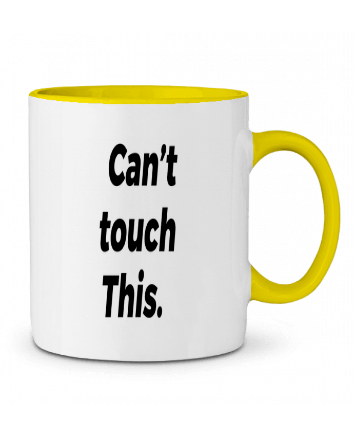 Taza Cerámica Bicolor can't touch this. tunetoo