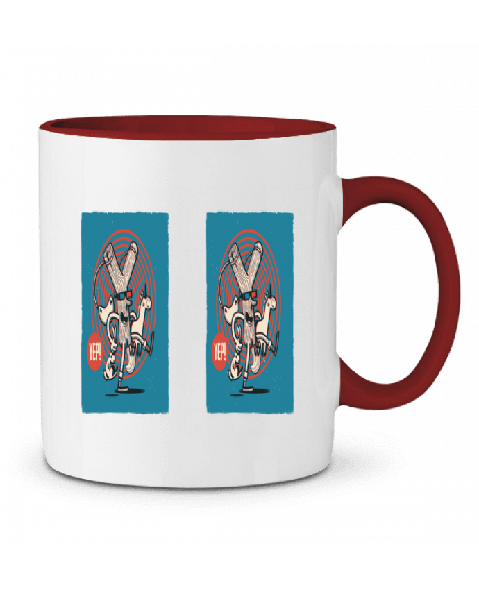 Mug bicolore YEP! Lance Pierre 3D YEP!