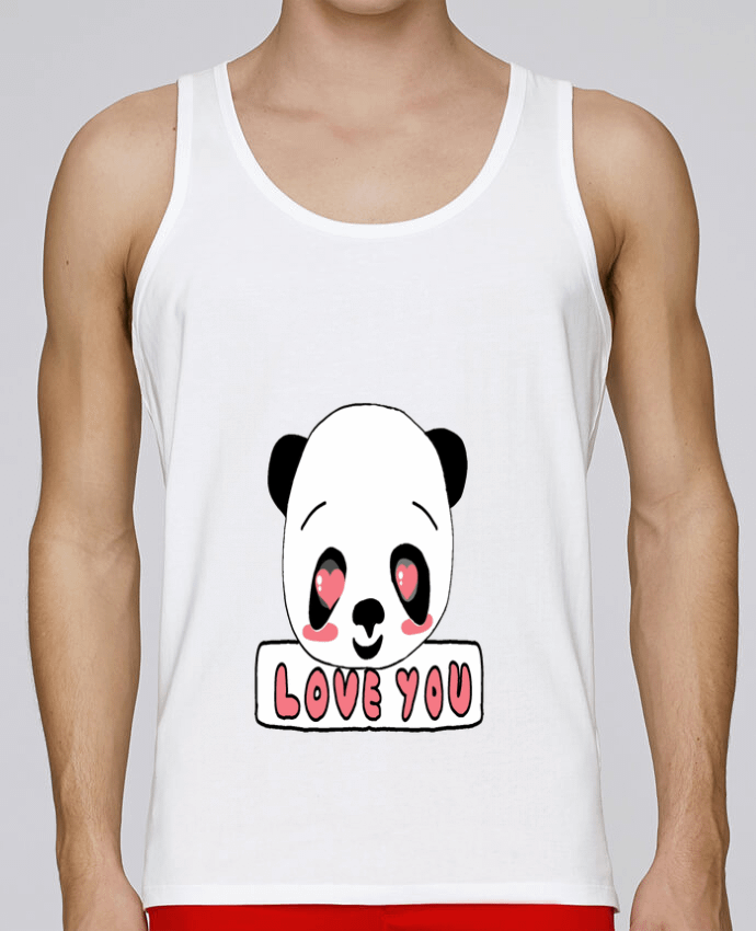 Débardeur homme i love you par Ivonne Granillo 100% coton bio