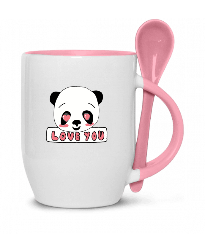Mug and Spoon i love you by Ivonne Granillo