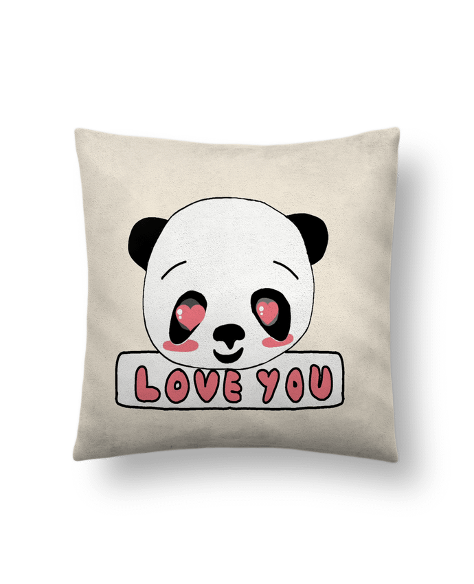 Coussin suédine i love you par Ivonne Granillo