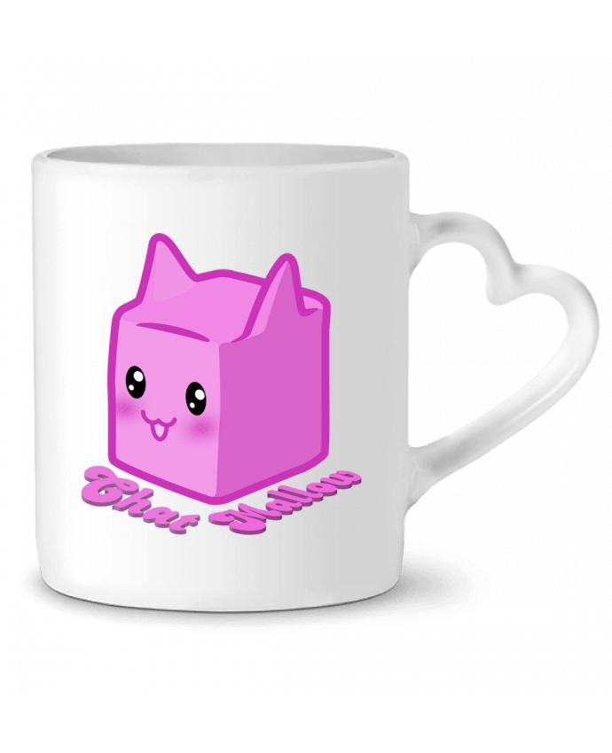 Mug coeur Chat Mallow par Lamouchenoire