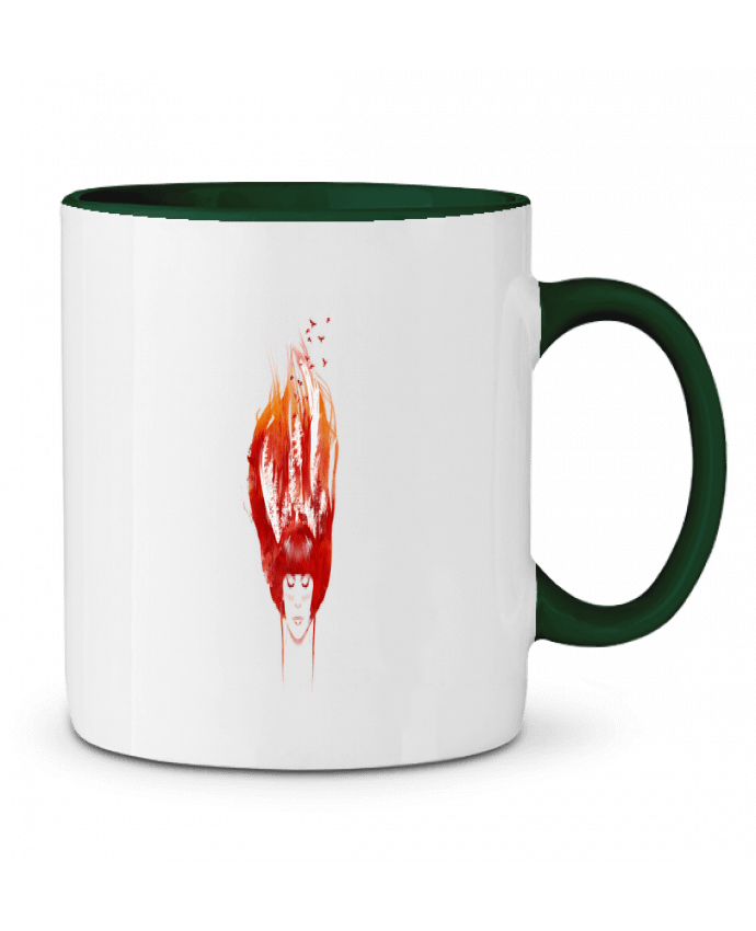 Two-tone Ceramic Mug Burning forest robertfarkas