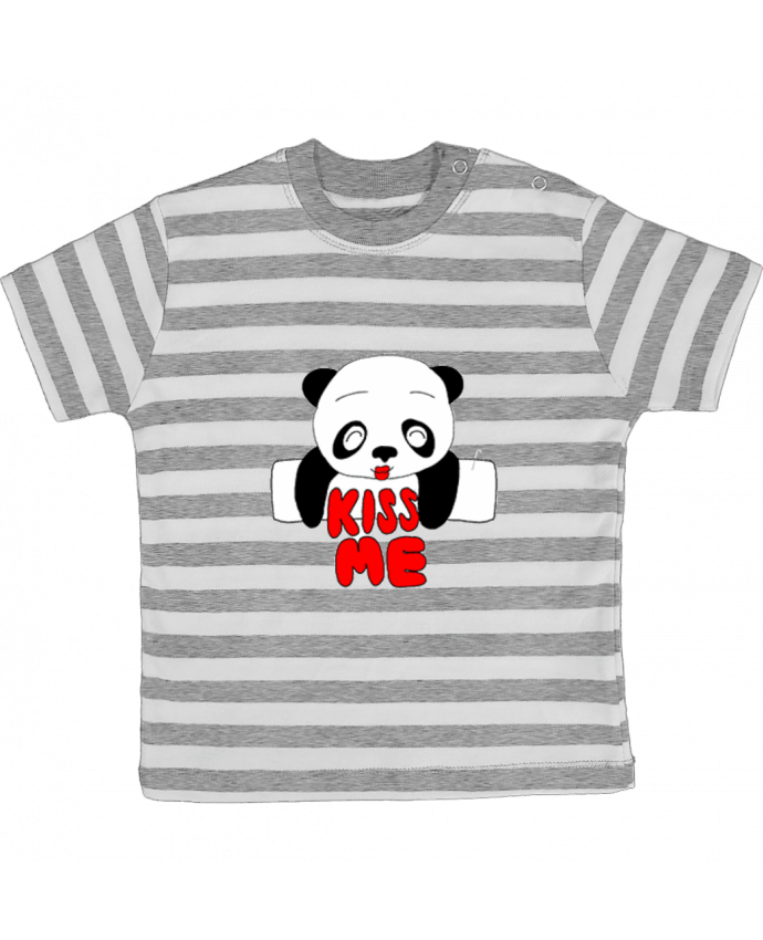 Tee-shirt bébé à rayures kiss me par Ivonne Granillo