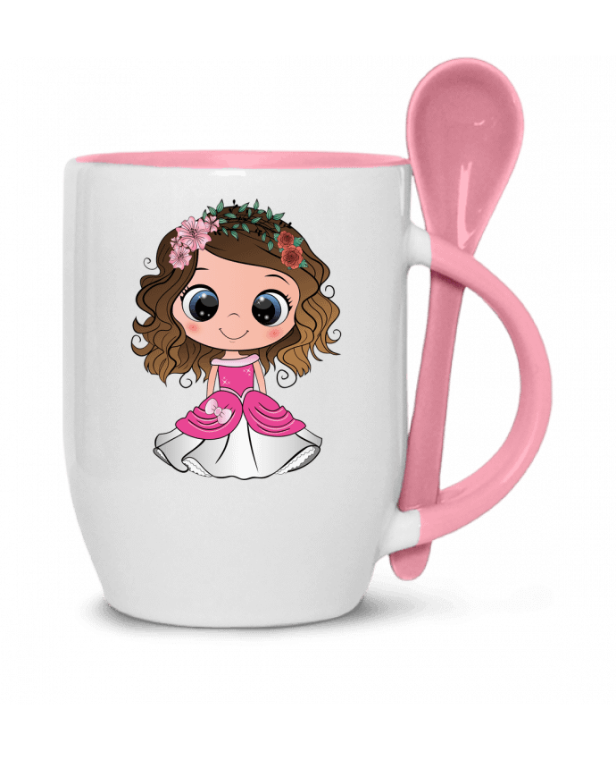  Tasse cuillère Princesse brune aux yeux bleus par EmmaCreation