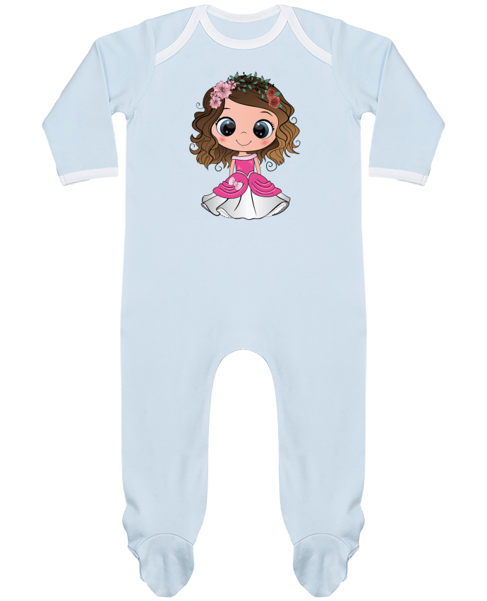 Body Pyjama Bébé Princesse brune aux yeux bleus par EmmaCreation