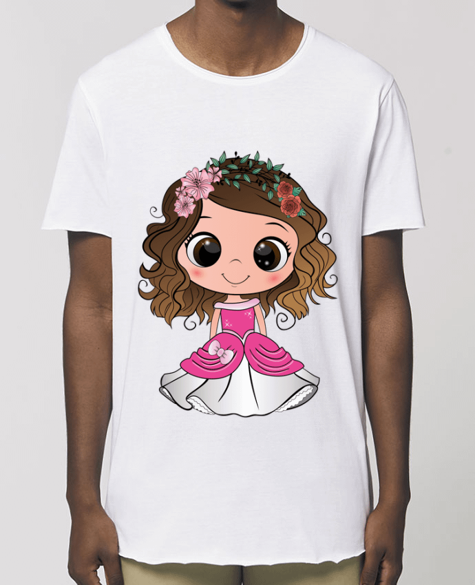 Tee-shirt Homme Princesse brune aux yeux bruns avec une robe rose Par  EmmaCreation