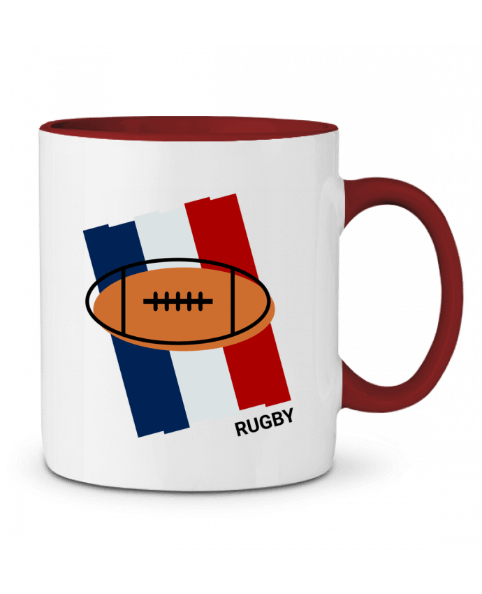 Mug bicolore Rugby France daceroni