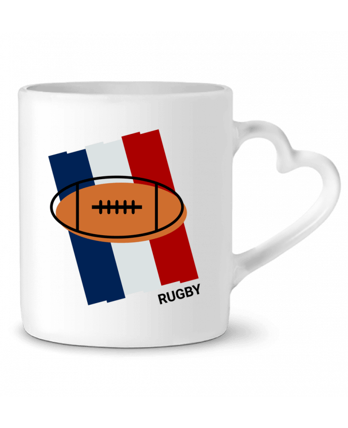 Mug coeur Rugby France par daceroni