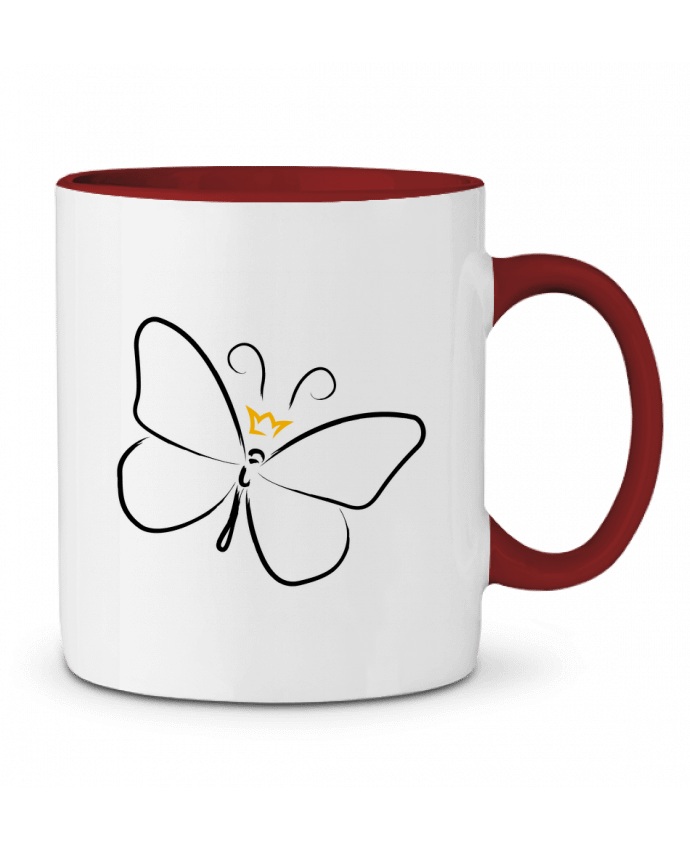 Mug bicolore Papillon et couronne Lamouchenoire