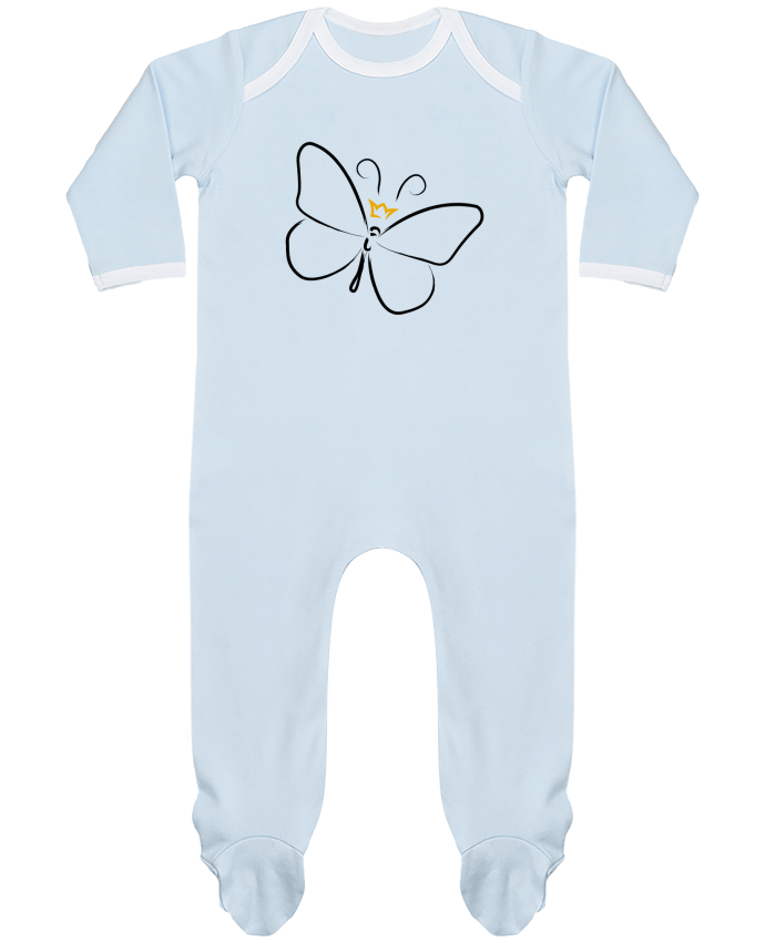 Body Pyjama Bébé Papillon et couronne par Lamouchenoire