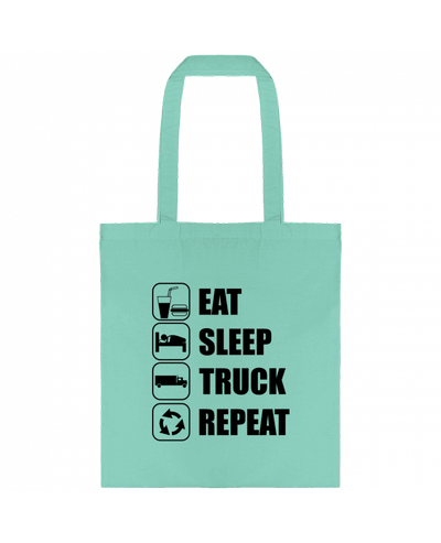 Tote-bag Eat, sleep, truck, repeat, chauffeur routier par Benichan
