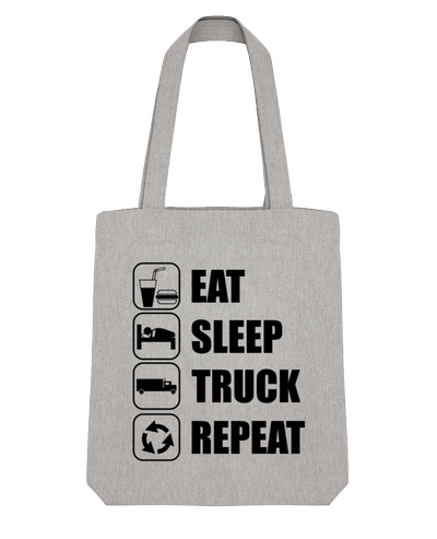 Tote Bag Stanley Stella Eat, sleep, truck, repeat, chauffeur routier par Benichan 