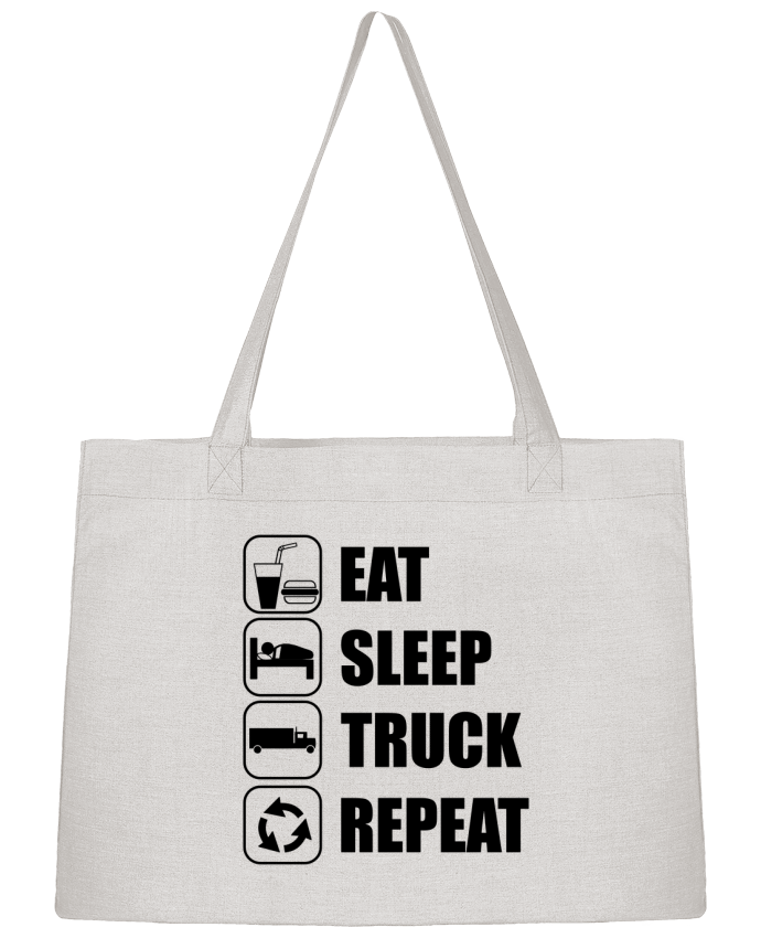 Sac Shopping Eat, sleep, truck, repeat, chauffeur routier par Benichan