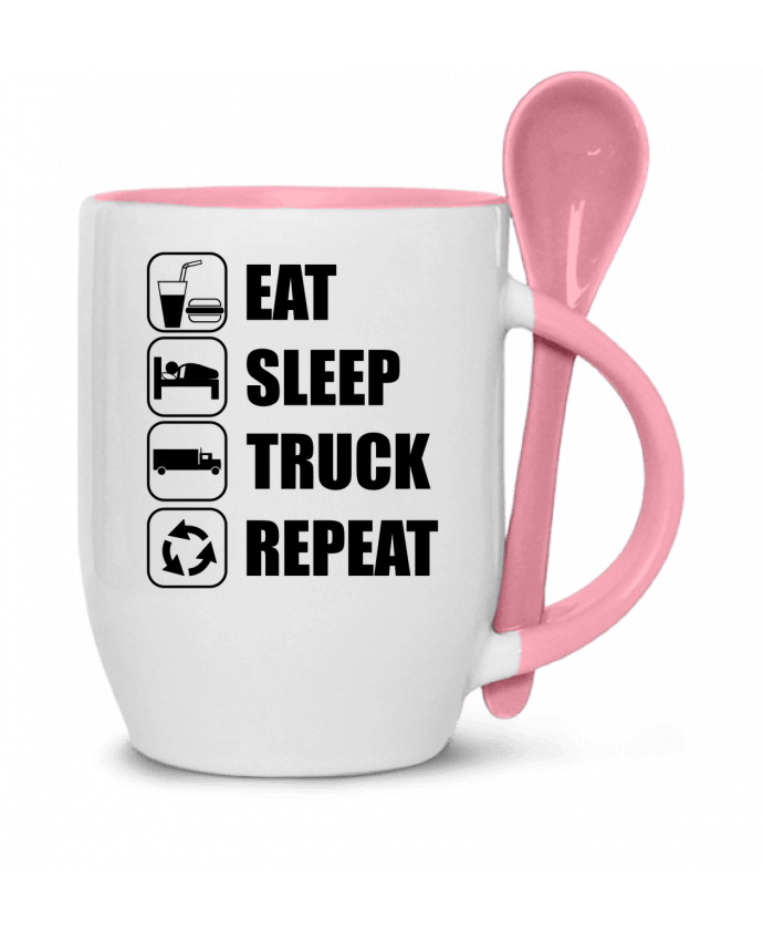  Tasse cuillère Eat, sleep, truck, repeat, chauffeur routier par Benichan