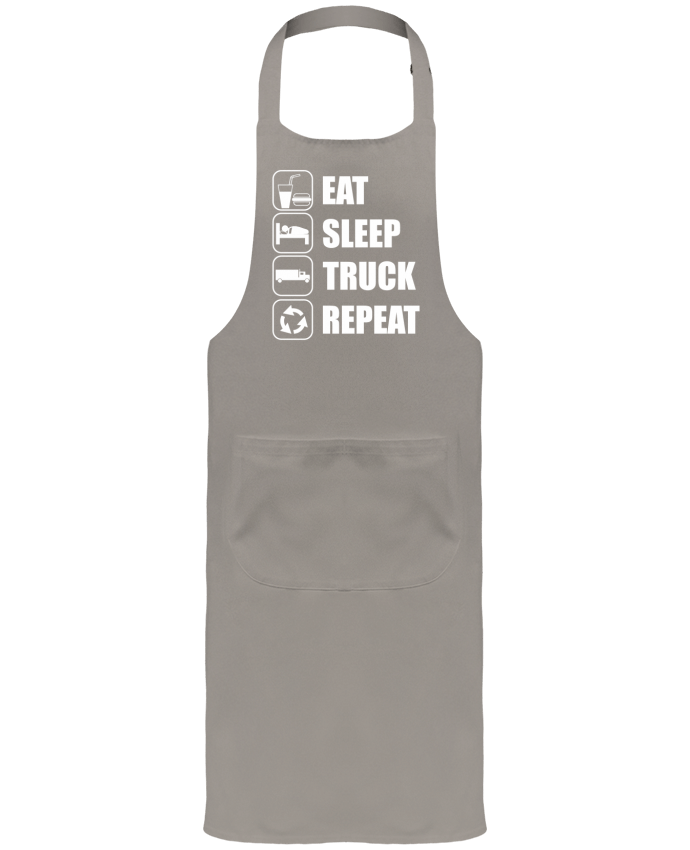 Tablier avec poches Eat, sleep, truck, repeat, chauffeur routier par Benichan
