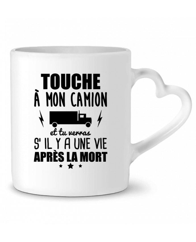 Mug coeur Touche à mon camion, chauffeur routier par Benichan