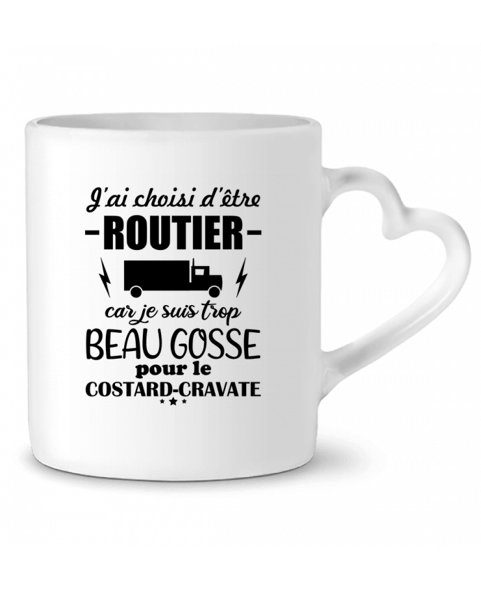 Mug coeur Routier trop beau-gosse pour le costard par Benichan