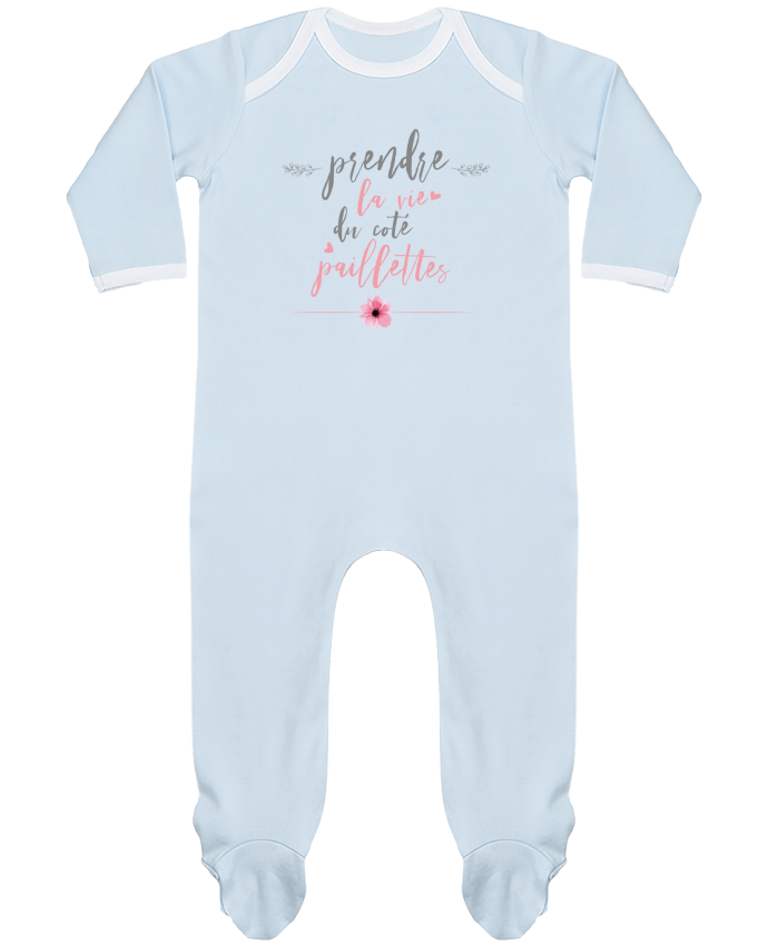 Pijama Bebé Manga Larga Contraste Prendre la vie du coté paillettes por tunetoo
