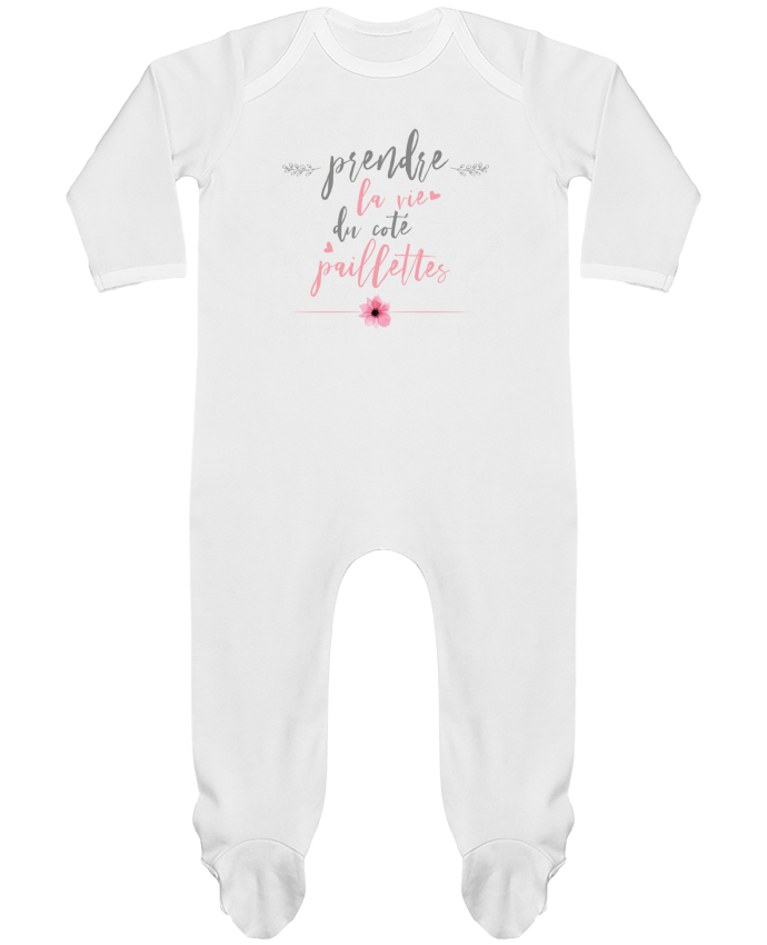 Body Pyjama Bébé Prendre la vie du coté paillettes par tunetoo