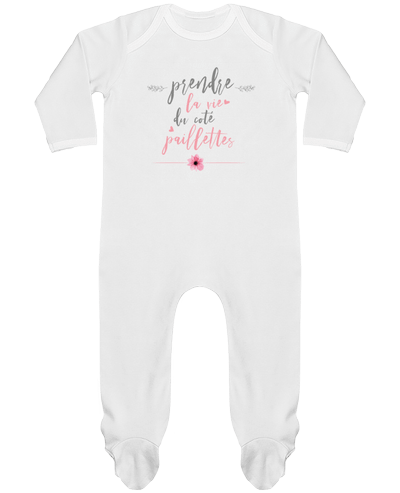 Body Pyjama Bébé Prendre la vie du coté paillettes par tunetoo