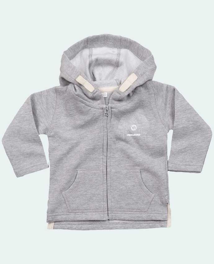 Hoddie with zip for baby Vinyladdict by Pils