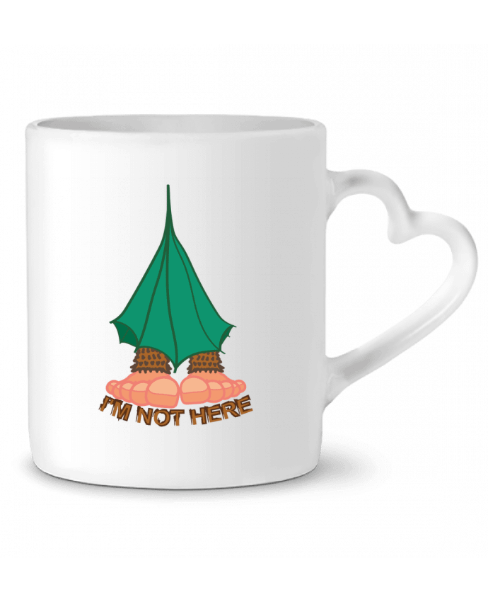 Mug coeur I M NOT HERE par Santiaguen