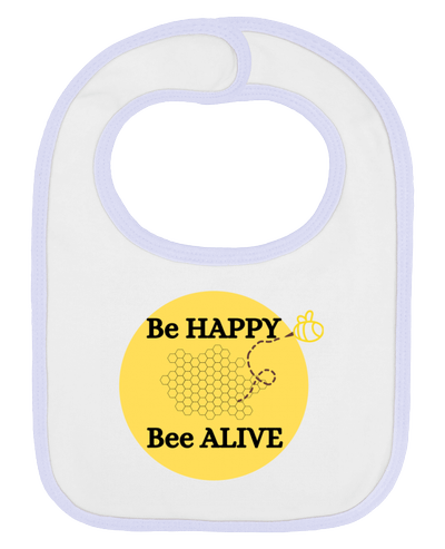 Bavoir bébé uni Be Happy Bee Alive Sauvegarde des abeilles sauvegarde de la planète par AionArt