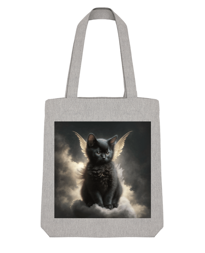 Tote Bag Stanley Stella Chat Noir Ange par NewDesignPhoto 