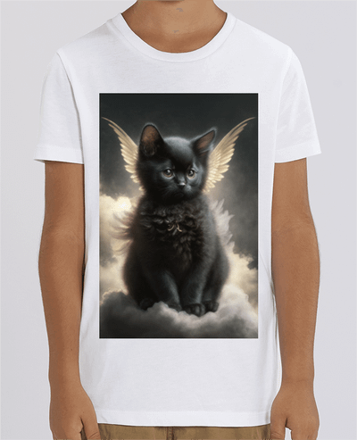 T-shirt Enfant Chat Noir Ange Par NewDesignPhoto