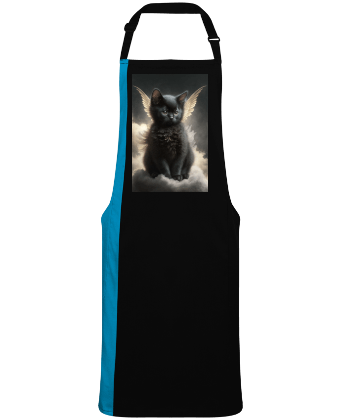 Tablier bicolore Chat Noir Ange par  NewDesignPhoto