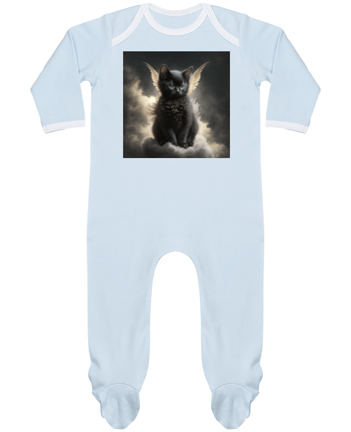 Body Pyjama Bébé Chat Noir Ange par NewDesignPhoto