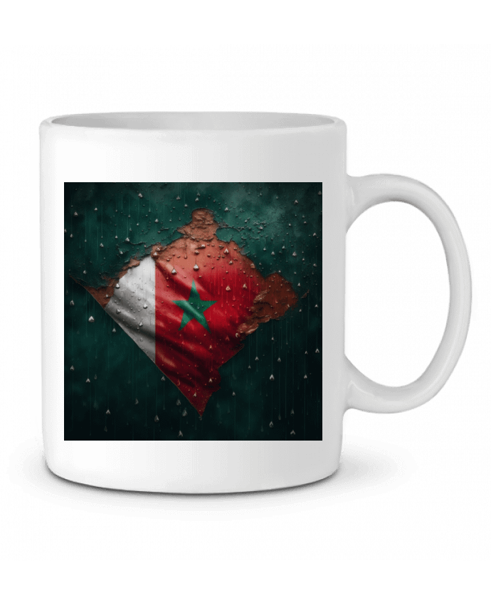 Mug  Drapeau Maroc sous la Pluie par NewDesignPhoto