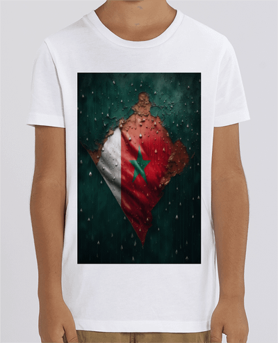 T-shirt Enfant Drapeau Maroc sous la Pluie Par NewDesignPhoto