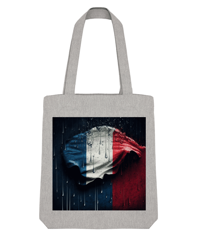 Tote Bag Stanley Stella Drapeau France sous la Pluie par NewDesignPhoto 